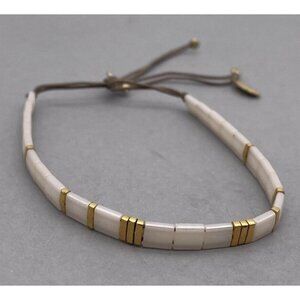 Sun Kissed by Johanne Stacking Shell Bracelets Adjustable Taupe Cord Bracelet